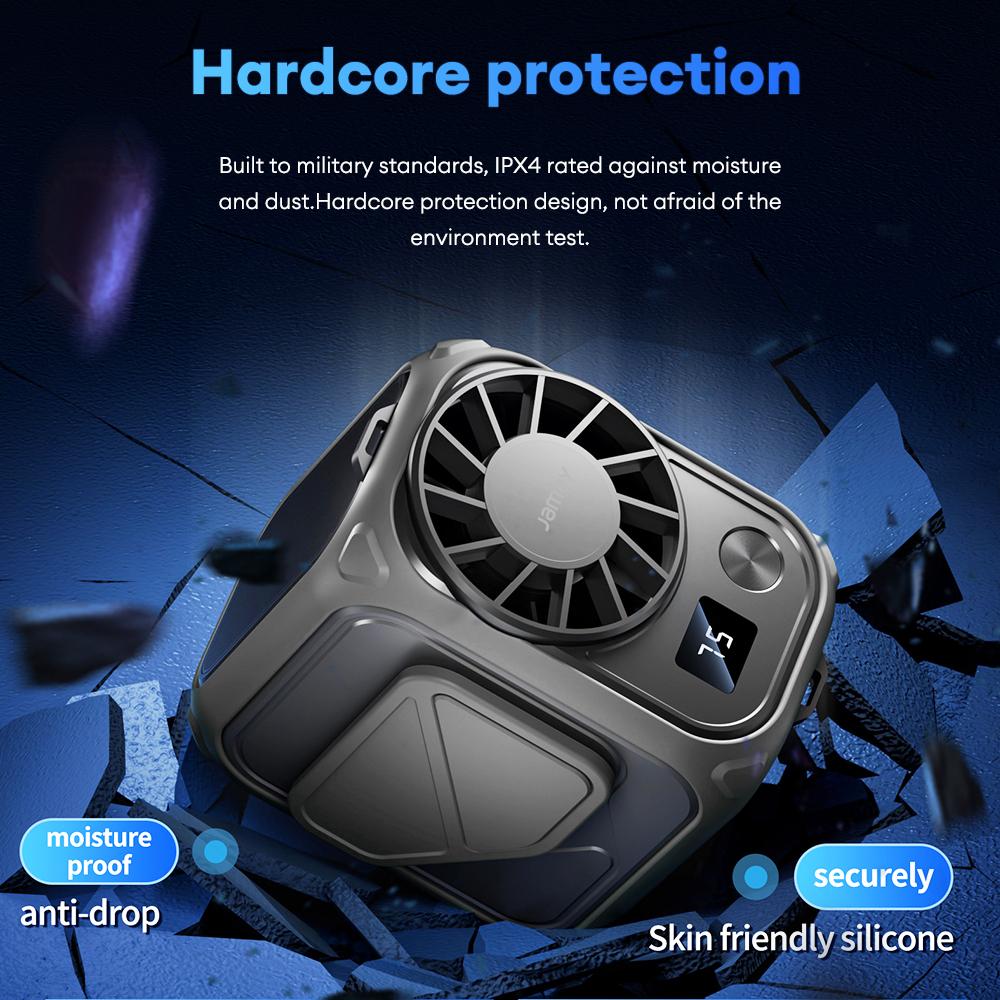 

Summer Portable Outdoor Fan Mini Cooling Waist Fans Bladeless USB Rechargeable Multifunctional Fan For Sports Travel Working сірий