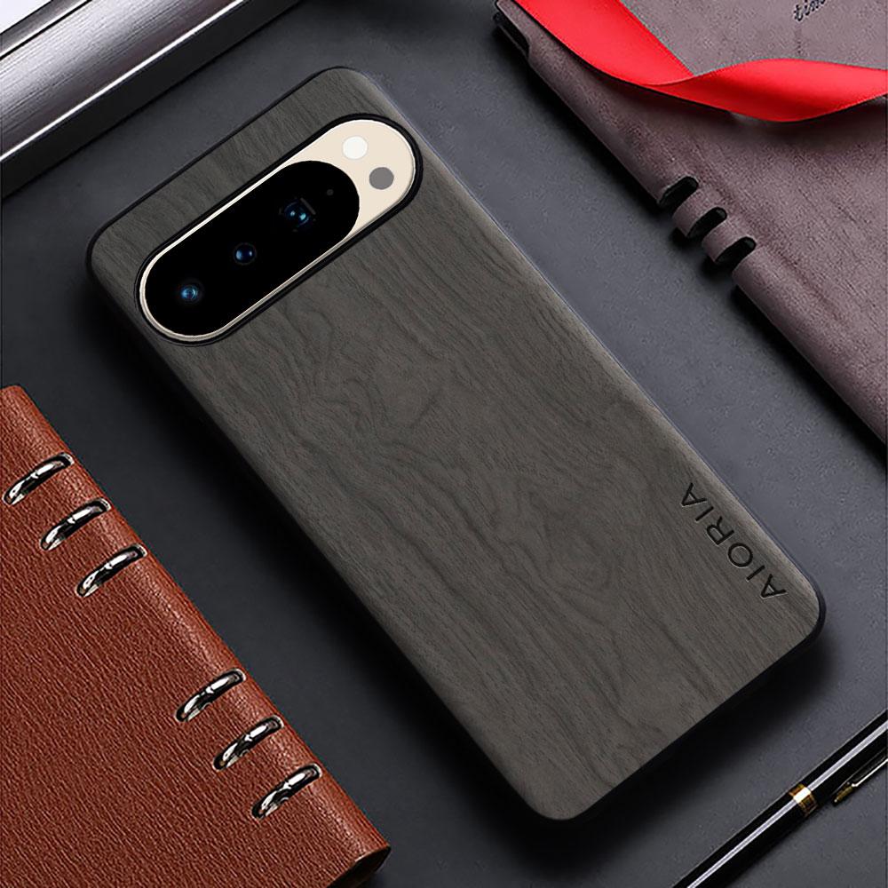 Bamboo Wood Pattern Leather Case for Google Pixel 10 9 8 7 6 5 Pro 9A 8A 7A 6A 5A 4A Funda Unique Cover for Pixel 10 Pro Xl Case