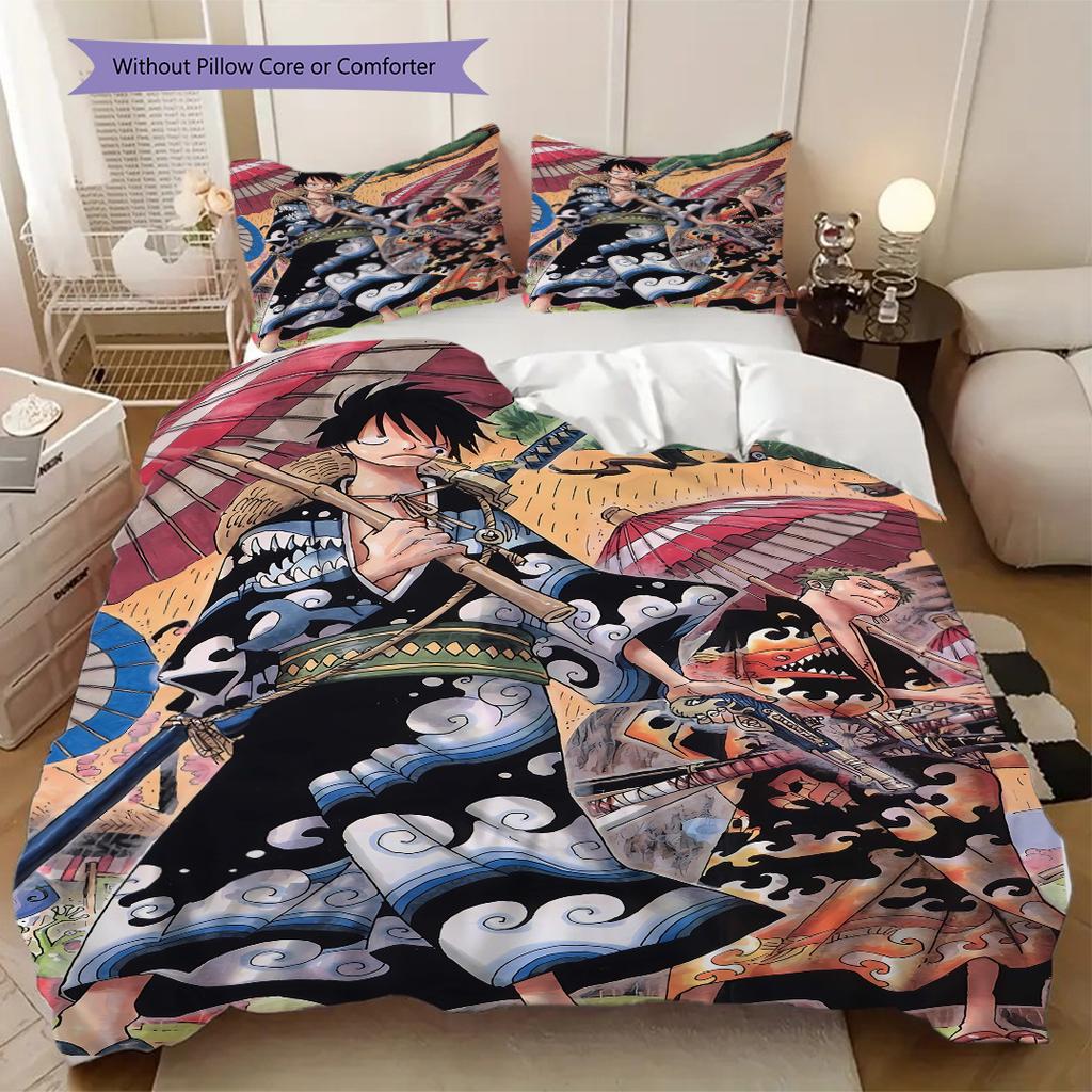 One Piece Anime Soft and Comfortable Duvet Cover, Children's Bedding Set Gift, Various Sizes Available LXR174