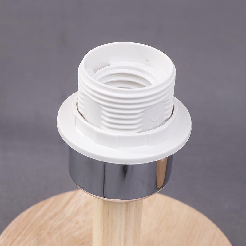 E27 Soporte Circular de Madera Maciza Taza de Lámpara con Cable Interruptor de Encendido/Apagado para Lámpara de Mesa Lámpara de Enchufe Soporte de Lámpara de Noche