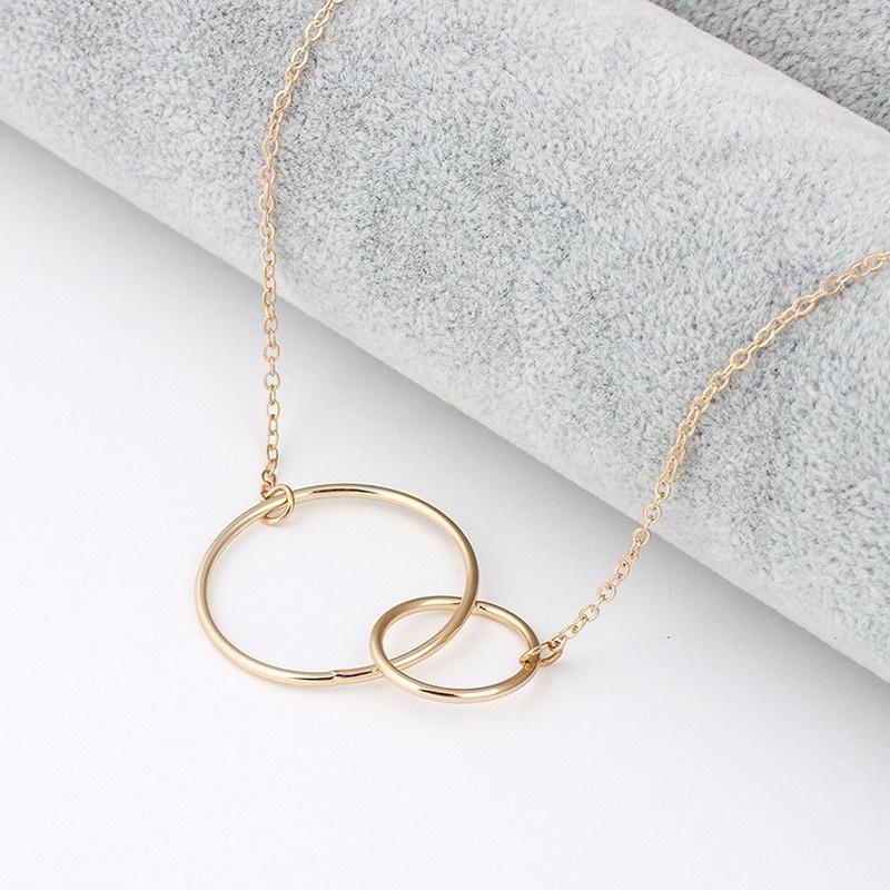 Fashion Clavicle Chain Simple Geometry Personality Size Circle Necklace Personality Versatile Jewelry