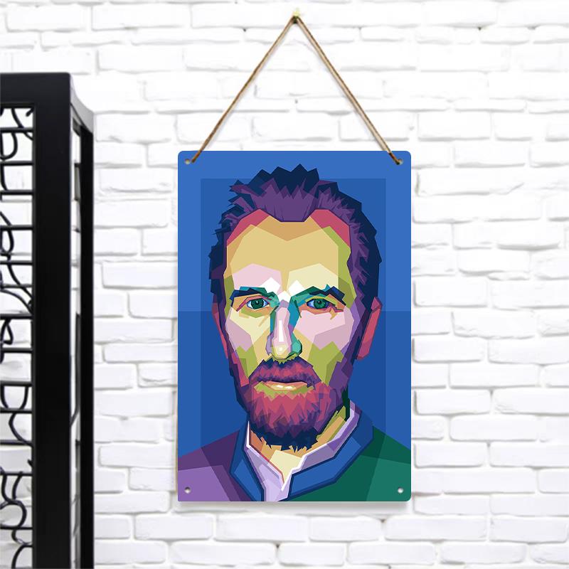 Custom Abstract Portrait Metal Wall Art Modern Geometric Home Decor Unique Personality Decorative Painting