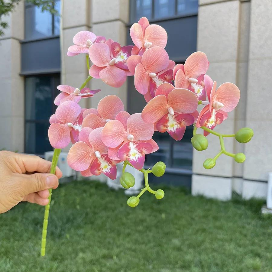Phalaenopsis Artificial Flowers Fake Lifelike Mini Orchid Flower Stems for Wedding Event Home Decor