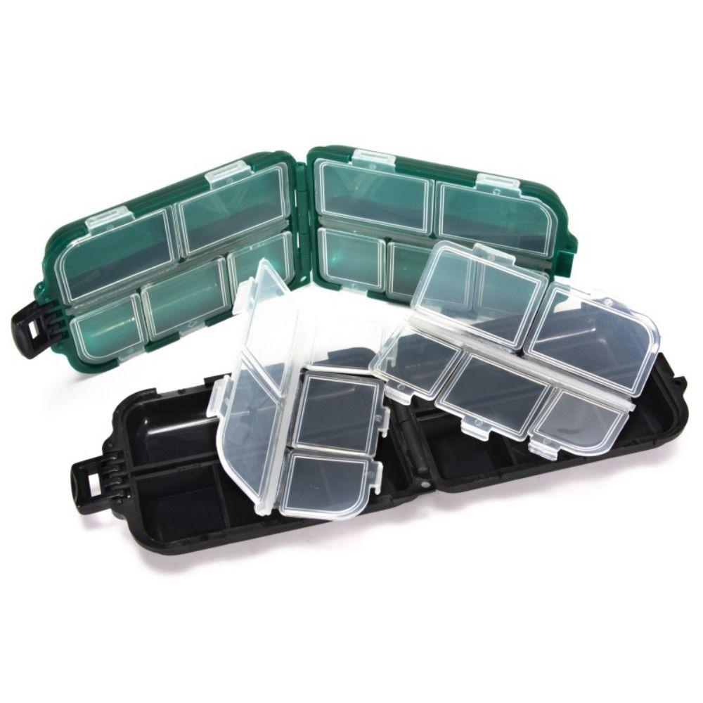 10 Compartments Case Hooks Thickened Lure Baits Storage Box For Storing Swivels Jigs Hooks Sinker