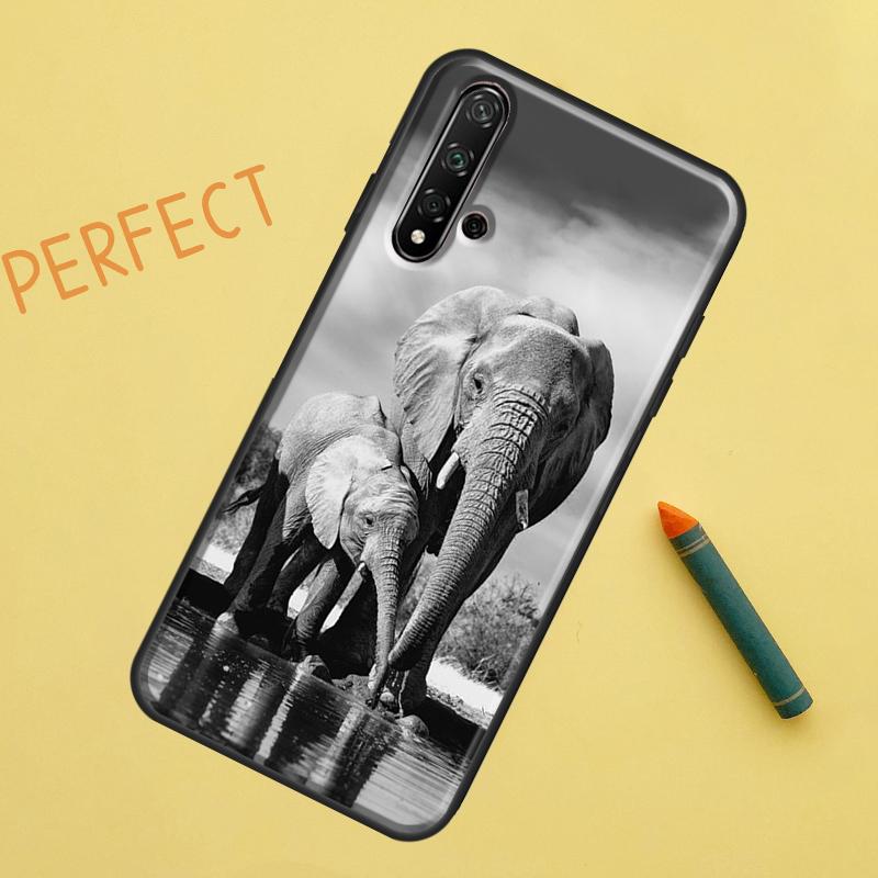 Elephant Baby Nature For Huawei Nova 8i 12i 11i 12s Y73 Y72 Y61 Y91 Y90 Y70 Y60 9 10 SE P30 P40 Lite P60 Pro Case