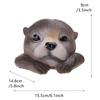 Floating Otters for Pond Yard Floating Pool Decorations Resin Otters Shape Weather Resistant Floating Statue Fish Pond