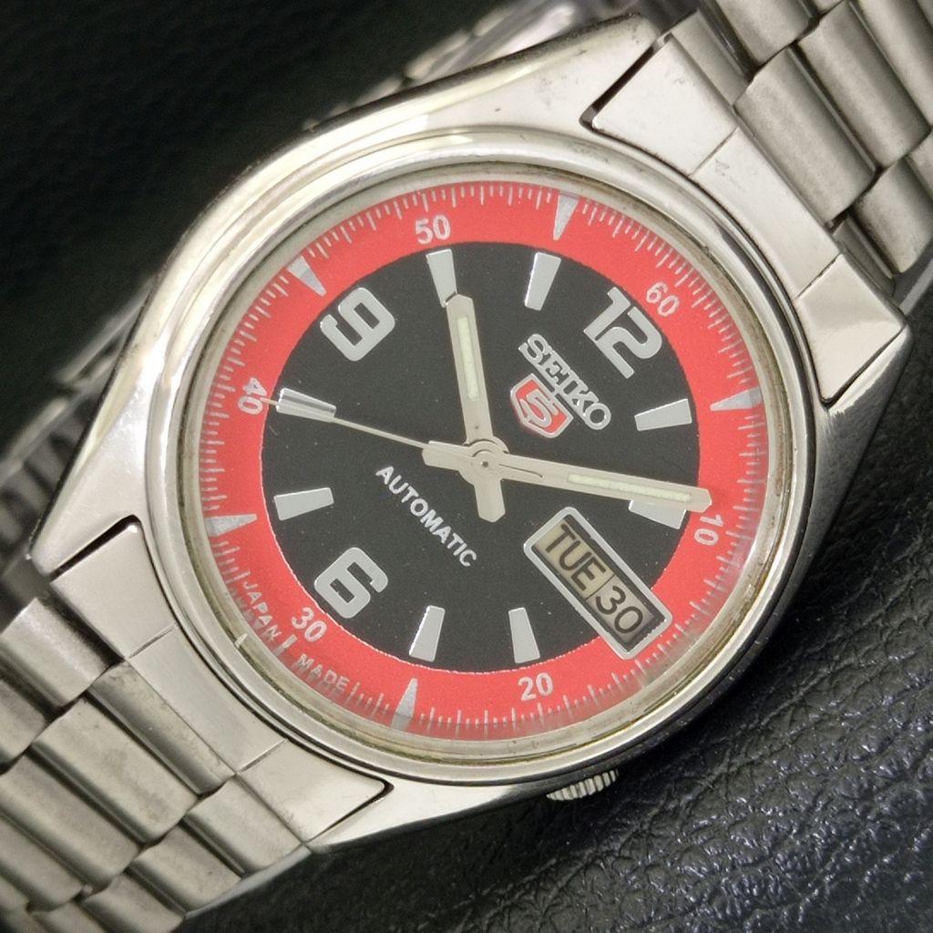 

Б/У винтажные мужские часы SEIKO 5 AUTOMATIC 7009A из Японии с черным циферблатом a433458-2 R116-a433458