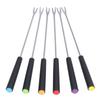 6 Pcs Fondue Forks Stainless Steel Corrosion Resistant Long Forks for Cake Chocolate Fruits Cheese Fondue