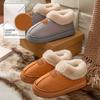 Women's Plush Thick-soled Anti-slip Cotton Shoes with Heels and Slippers
