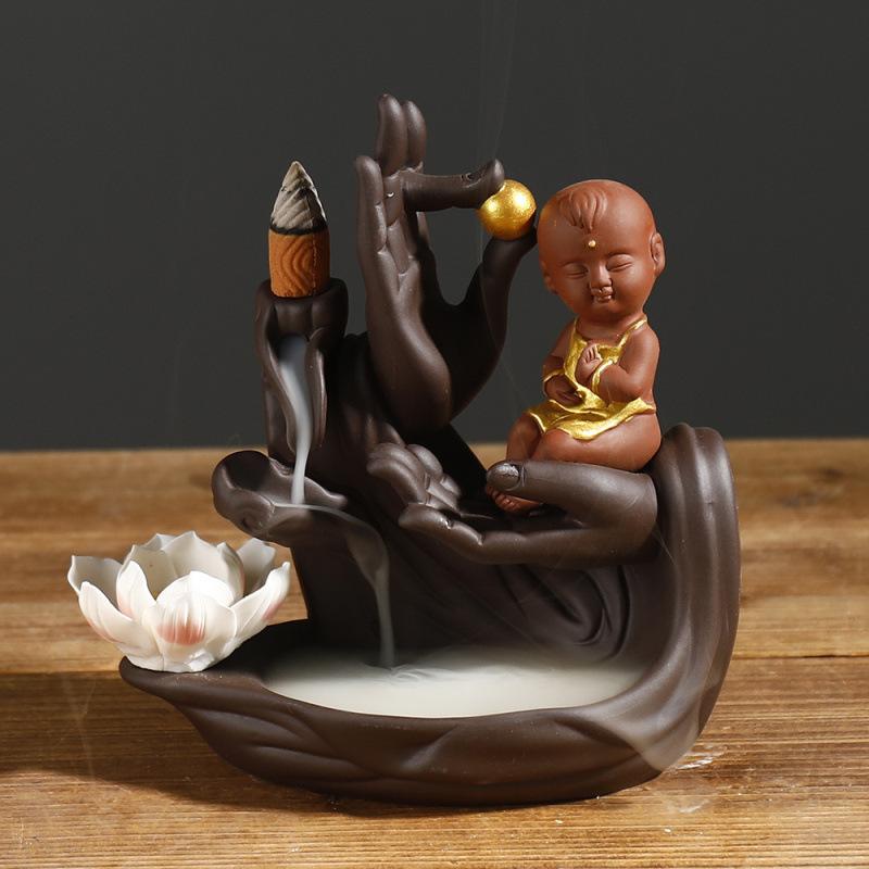 

Милий хлопчик. Пальник диму. Форма зворотного потоку. Пахощі. Конуси. База. Заглушка. Домашній декор. Китайський стиль. Кадило. Водоспад. коричневий