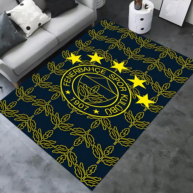 1pc Fenerbah?e Sports Club,Emblem,Pattern Office Carpet Soft Polyester Entrance Carpet Washable Non