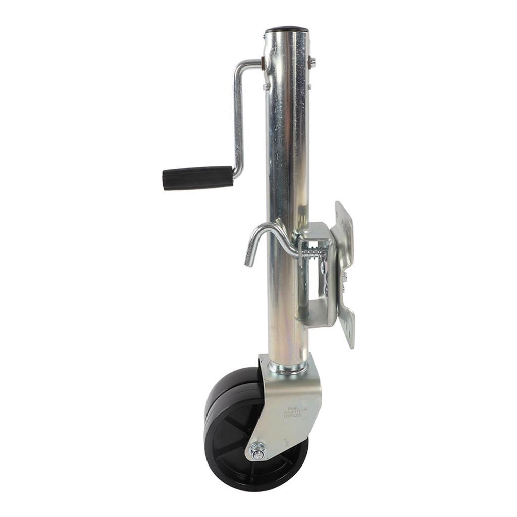 Dual Wheel Trailer Jack 1500lb Boat RV Strengthened Lift Adjustment Double Wheel Caster Jack
