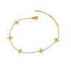 Bracelet Exquisite Fashion Stainless Steel Plated 18carat Gold Bracelet with Clover Inlaid White Green Zircon Bracelet for Girls