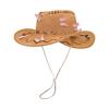 Cowboy Hat for Adult Women with Butterfly Bridal Shower Cowgirl Hat Masquerades Party Costume Hat Music Festival Sun Hat