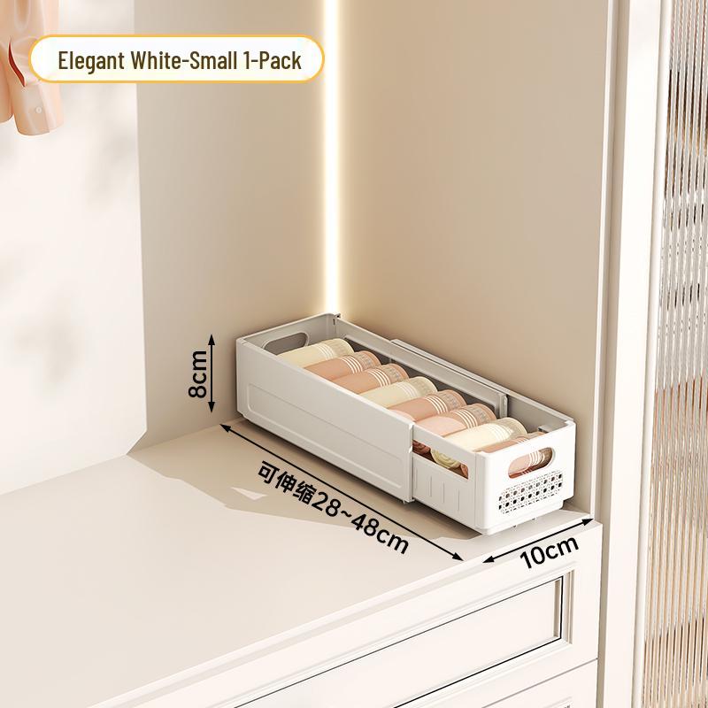 Retractable Wardrobe Drawer: Layered Organizer for Pants and Clothing Storage