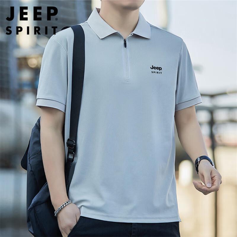 JEEP SPIRIT Men s Short Sleeve Half-Zip Polo Shirt 3XL