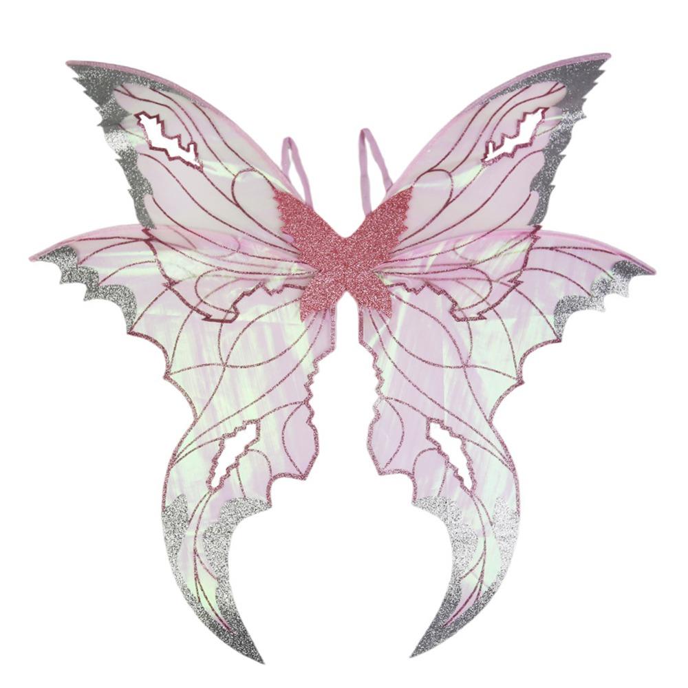 Волшебные Искрящиеся Крылья Феи Двухцветные Цветочные Крылья Ангела Цветные Крылья Цикады для Женщин Девочек