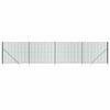 VidaXL Clôture en Treillis Métallique et Piquet d'Ancrage, Panneau de Clôture Décoratif, Barrière de Protection Jardin Patio 154102