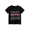 European Size Girls Funny If You Mess with Me You Mess with My Nana Sassy Grandma Graphic T Shirt