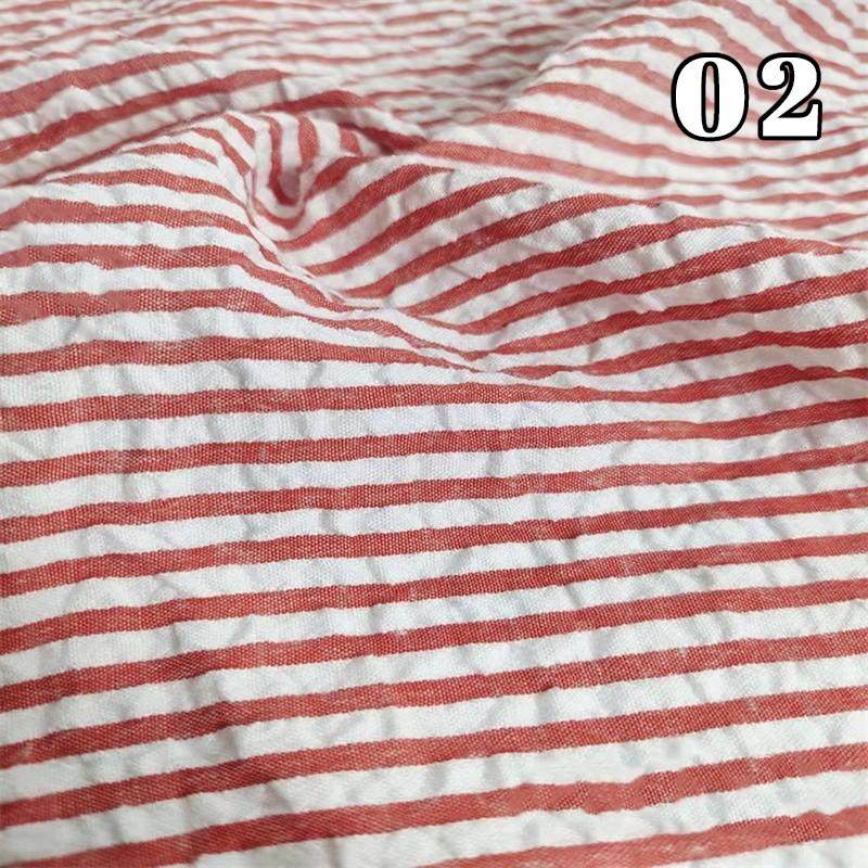 Tenká seersucker kostkovaná látka Ruční práce Měkká látka na šaty Koš Kalhoty Ubrus Šití DIY Bavlněný polyesterový materiál