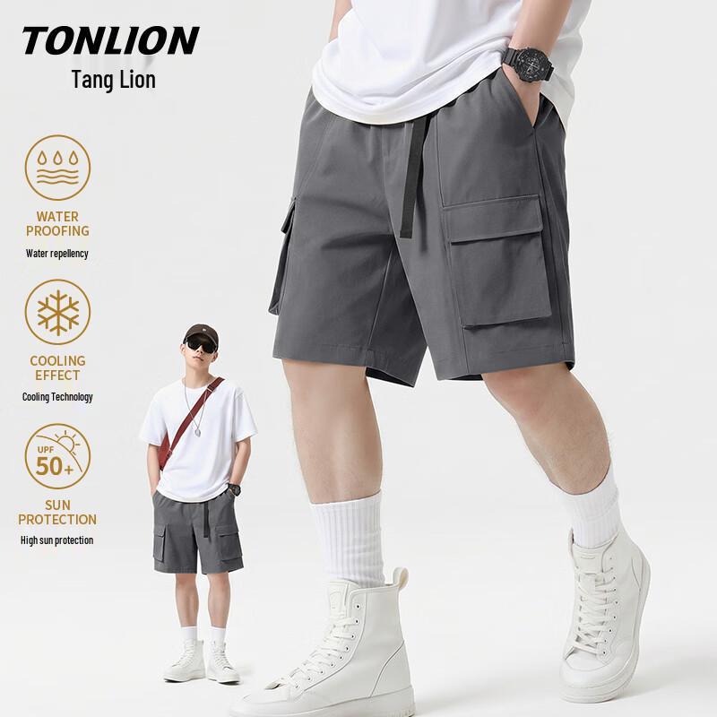 TonLion Men s UPF50+ Water-Repellent Casual Shorts L