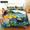Tropical Forest Leopard Bedding Set Duvet Cover Set 3d Bedding Digital Printing Queen Size Bedding Set Fashion Design