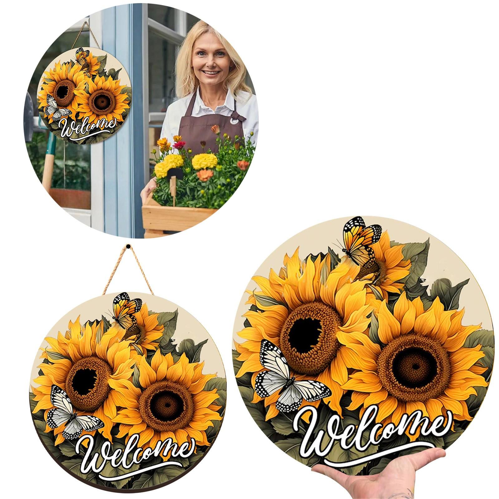 

Осенняя декоративная табличка на дверь, деревянная подвесная табличка на дверь, подходит для украшения стены входной двери дома