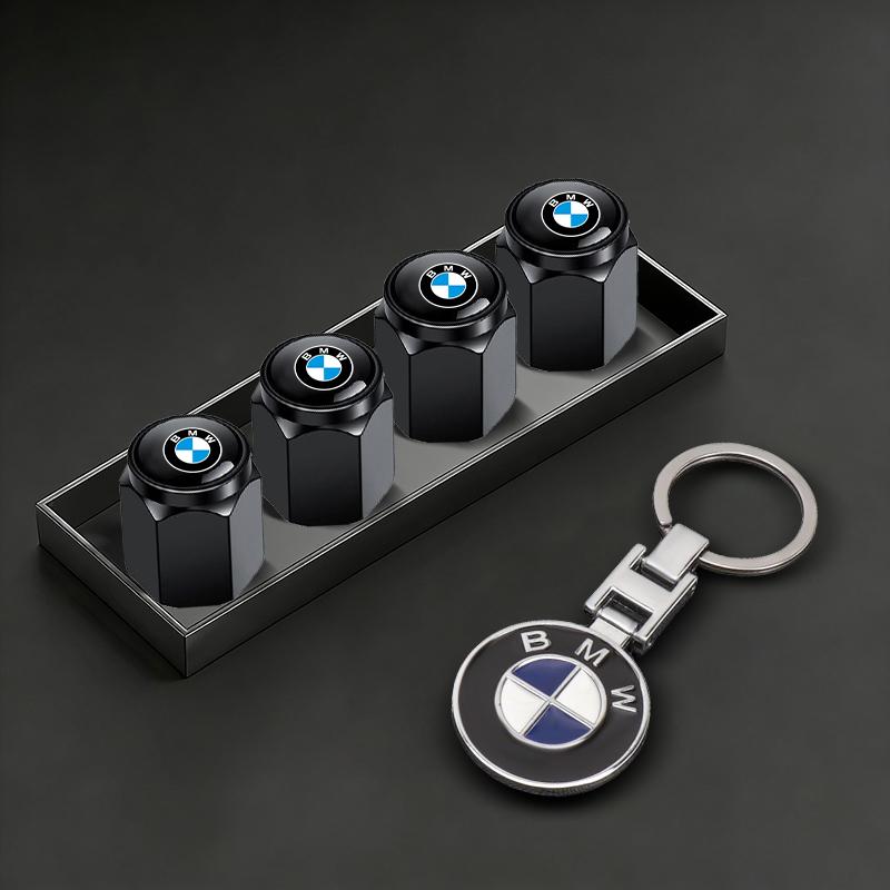 Tire Valve Stem Car Metal Keychain Style Wheel Air Valve Cover For BMW 2 5 6 7 Series F20 G20 G30 X1 X3 X4 X5 X6 F15 G05 Sticker jbvr38