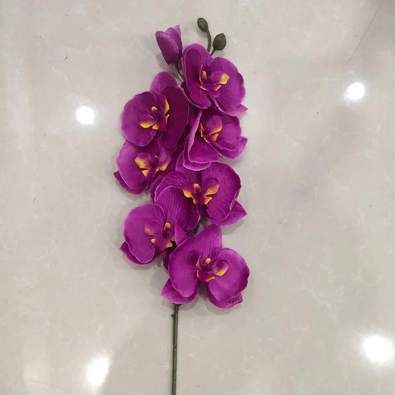 5pcs 9-Heads Artificial Butterfly Orchid Silk Flower 68CM Fake Phalaenopsis Wedding Home Decoration Artificial Flowers