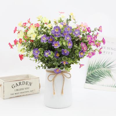 10pcs Direct Sales Plastic Flower Eucalyptus Chrysanthemum Simulation Flower Home Outdoor Wedding Photography Decoration