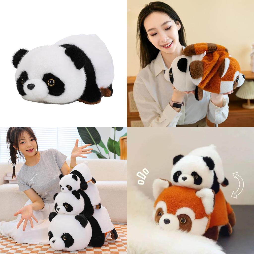 Flip Panda Plush Toy With Custom Design In Cute Animal Style For Kids Playtime Fun