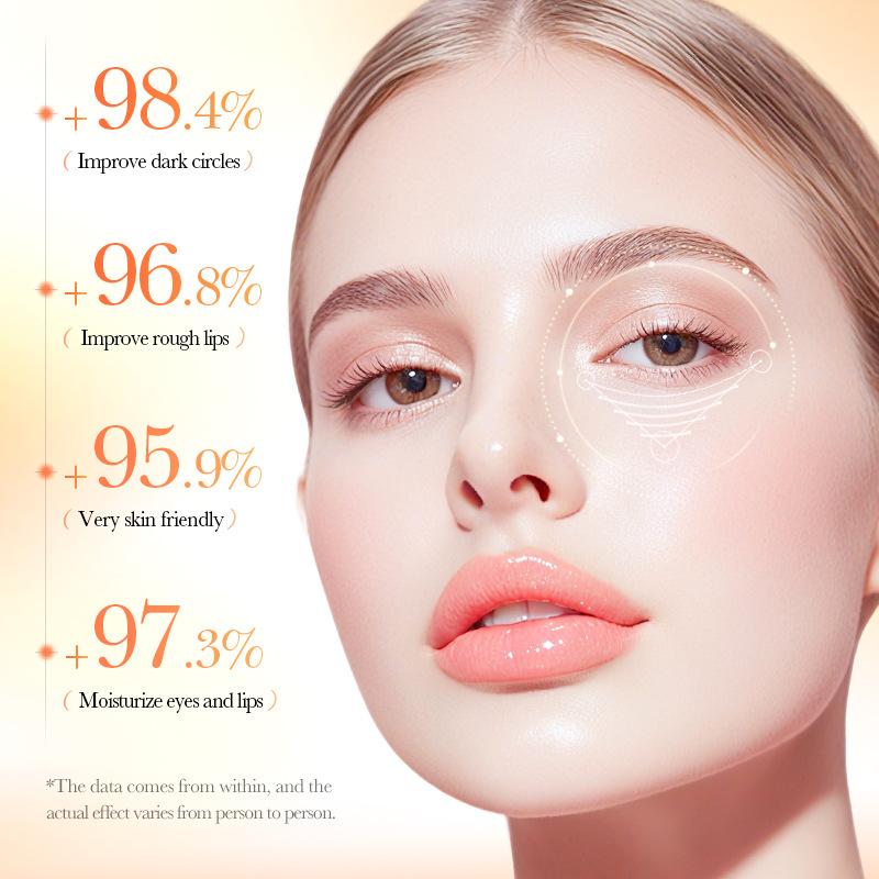 3pcsOrange moisturizing eye and lip mask, moisturizing moisturizing eye mask lip mask combination skin care products