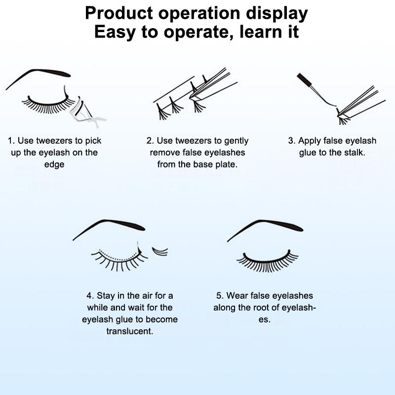 Fox Series Large Capacity Eyelash Book Manga False Eyelashes Natural Long Curled Thin Fluffy Stem Segmented False Eyelashes