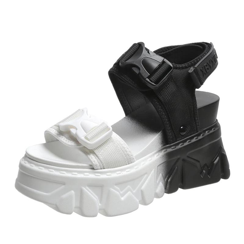 Women's Summer Sandals 2024 New Style Wedge Height Increasing Women Outdoors Beach Casual Mesh Breathability Walking Sneakers