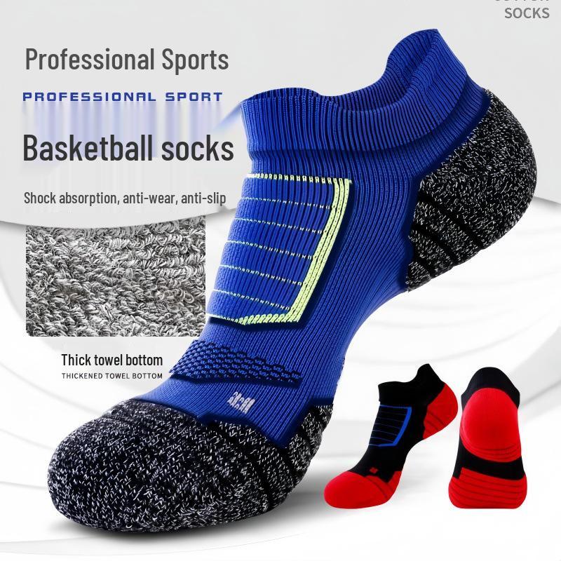 Men's Thickened Towel Bottom Sports Socks for Running and Basketball