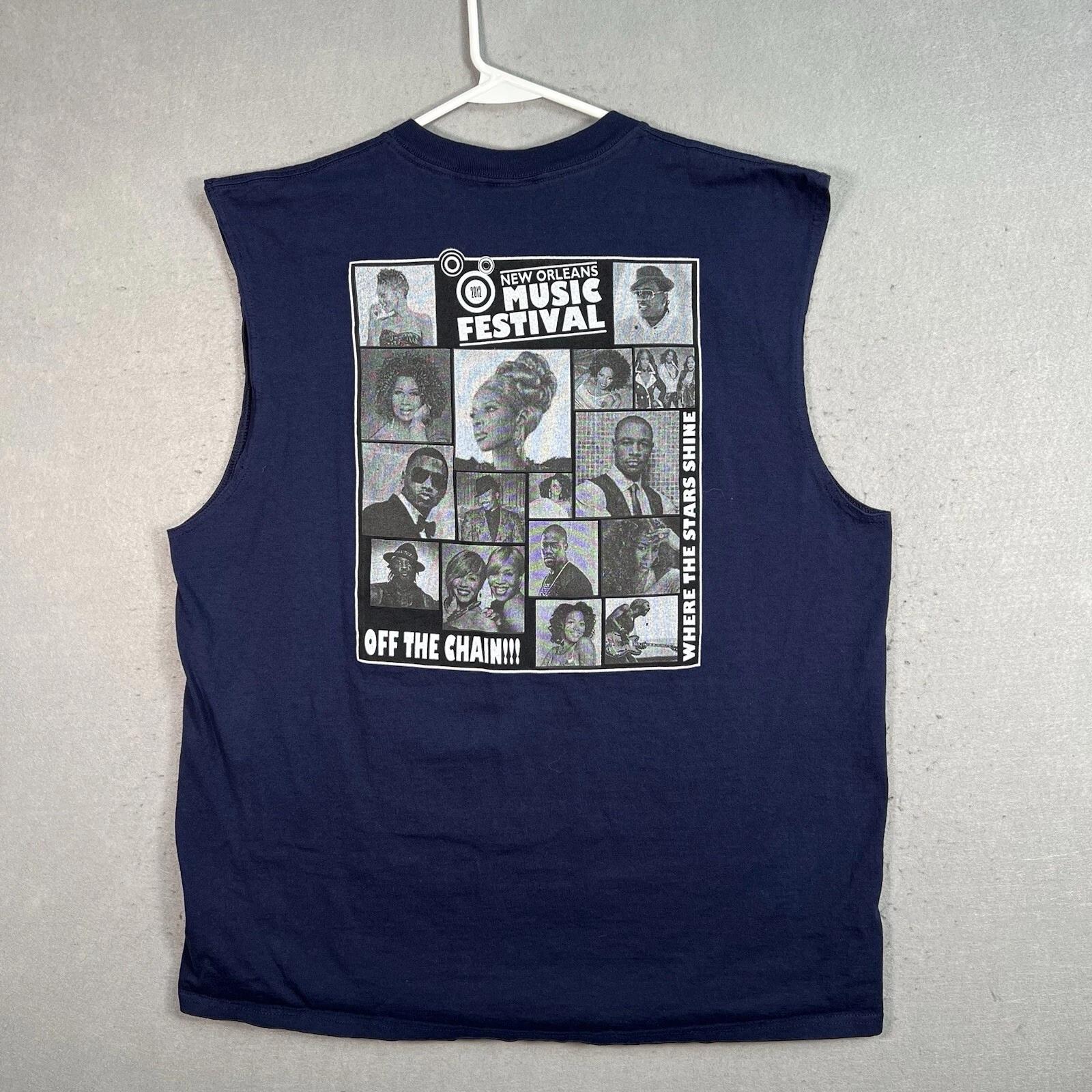 

New Orleans Music Festival 2012 The Big Easy T Shirt Adult 2XL Blue Sleeveless 2XL