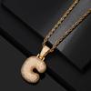 Hip Hop 26 English Letter Pendant Rap Simple Fat Letter Pendant Unisex Necklace