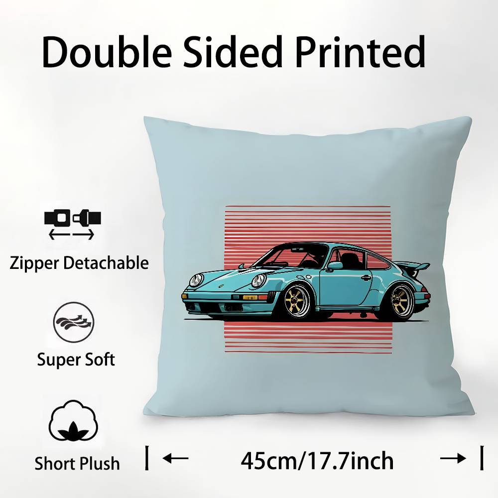 Cool Supercar Pillow Case Plush Fabric Soft Pillowcase Double Sided Print Cushion Cover Household Gifts