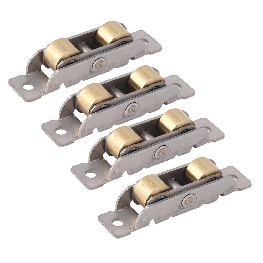 4PCS Heavy Duty Window Rollers Copper Ball Wheels Gliding Door Roller Assembly  Patio Doors