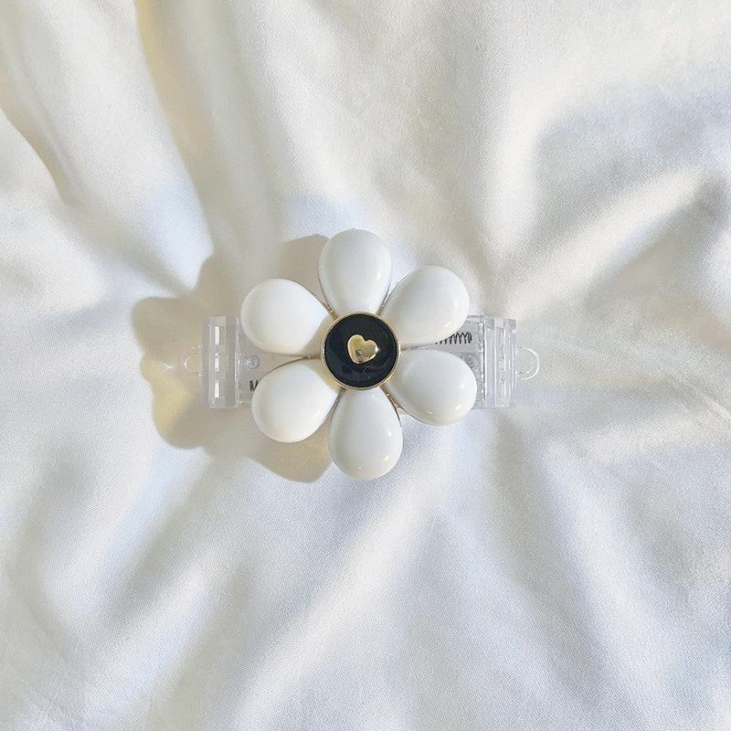 

Electroplated Metal Flower Mobile Phone Case Back Clip Portable Bracelet Oblique Chain Removable Premium Women S Model