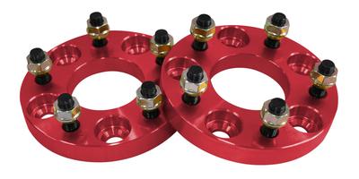 Durax Wide Tread Spacers, Set of 2, PCD 114.3 / 5H / M12 X P1.5 / 20mm Thickness, Red, SPR0220