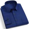 Men's Long Sleeve Shirt Non Ironing Plus Size Plaid Stripes Business Casual Dress Shirt Stylish Office Wear For Elegant Men
