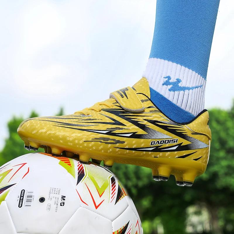 Neue Fußballschuhe Kinder Rutschfest Stollen Fußballschuhe Kinder Hallenfußballplatz Stiefel Schneller Professioneller Sneaker28-39