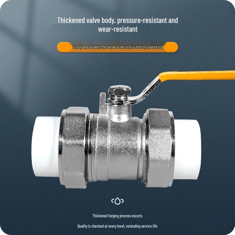 AIMIK PPR Hot-Melt Double Union Brass Ball Valve