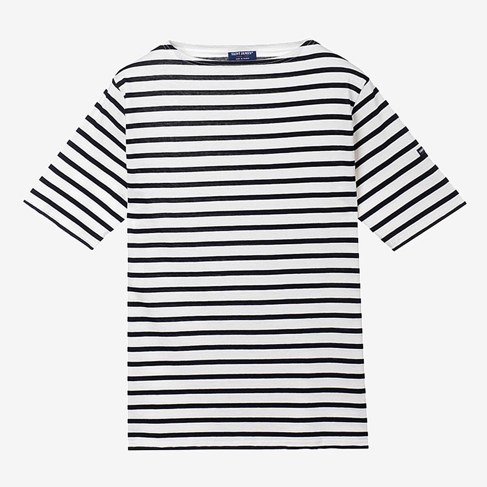 Saint James [Free Eco Bag] Piriac Boat Neck Short Sleeve T-Shirt (0Mm) Asju2517068-0Mm Ecru/T4