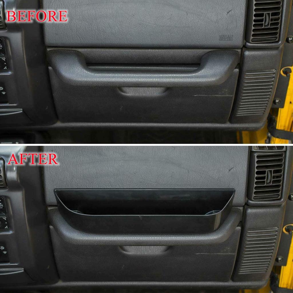 Beifahrer-Haltegriff Aufbewahrungsbox Tasche Organizer Fach für Jeep Wrangler TJ 1997-2006 Verstauen Aufräumen Auto Innenraum Zubehör