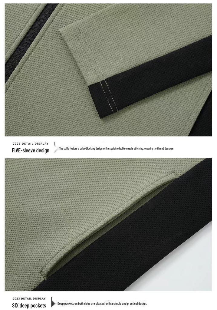 2024 Autumn/Winter Men's Long Zipper Sports Jacket - Stand Collar, Outdoor Fitness & Casual Running Wear