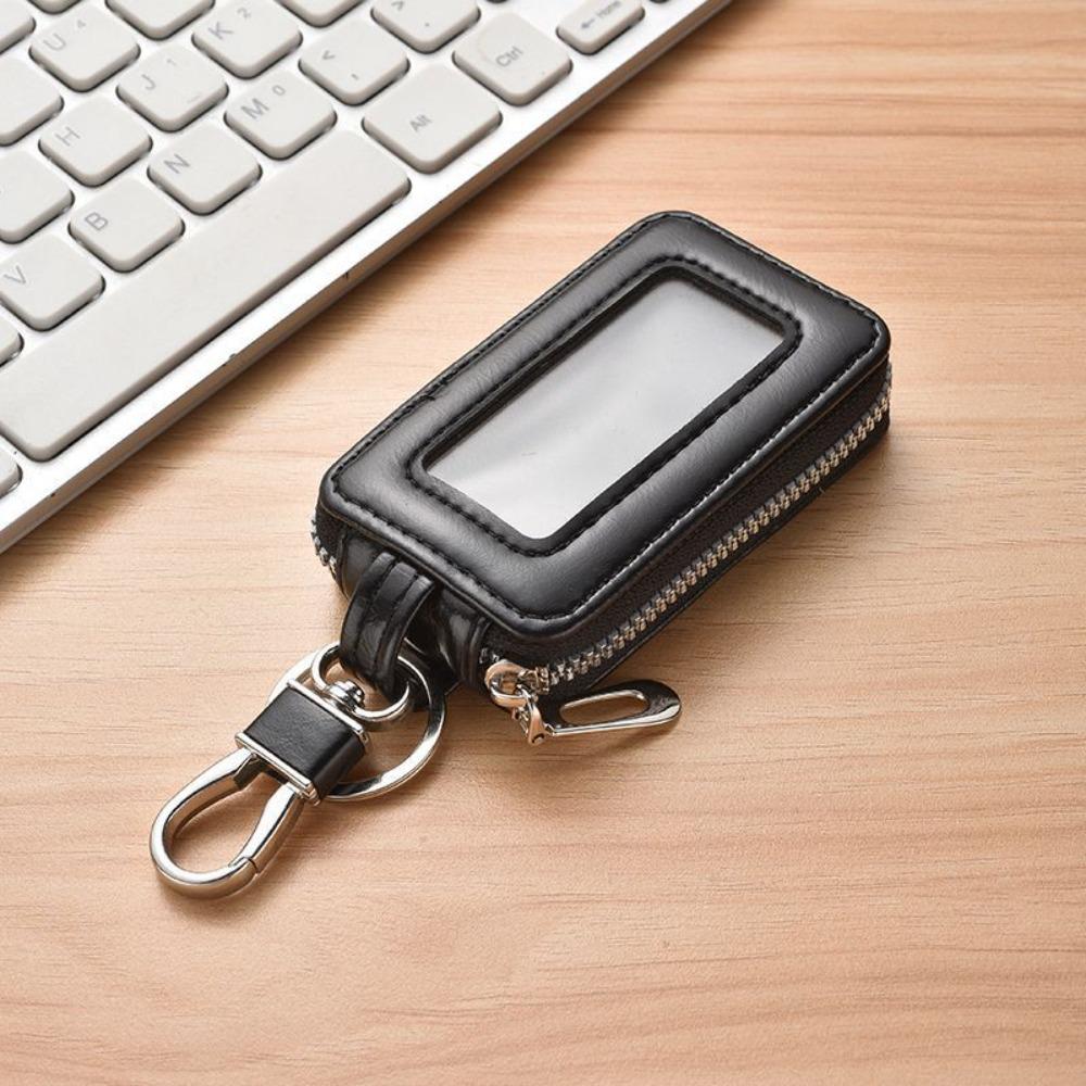 Zipper Coin Purse Leather Car Key Bag Portable Key Holder Organizer Pouch  Men Women
