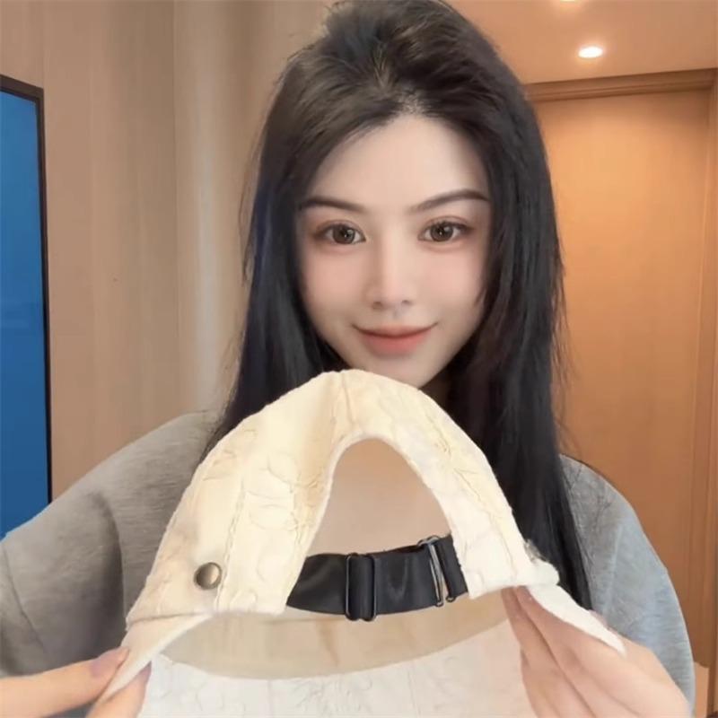 Korean Style Flower Embroidered Fisherman's Hat Sun Protection Sun Hat for Women Spring Sun Protection Sun Hat