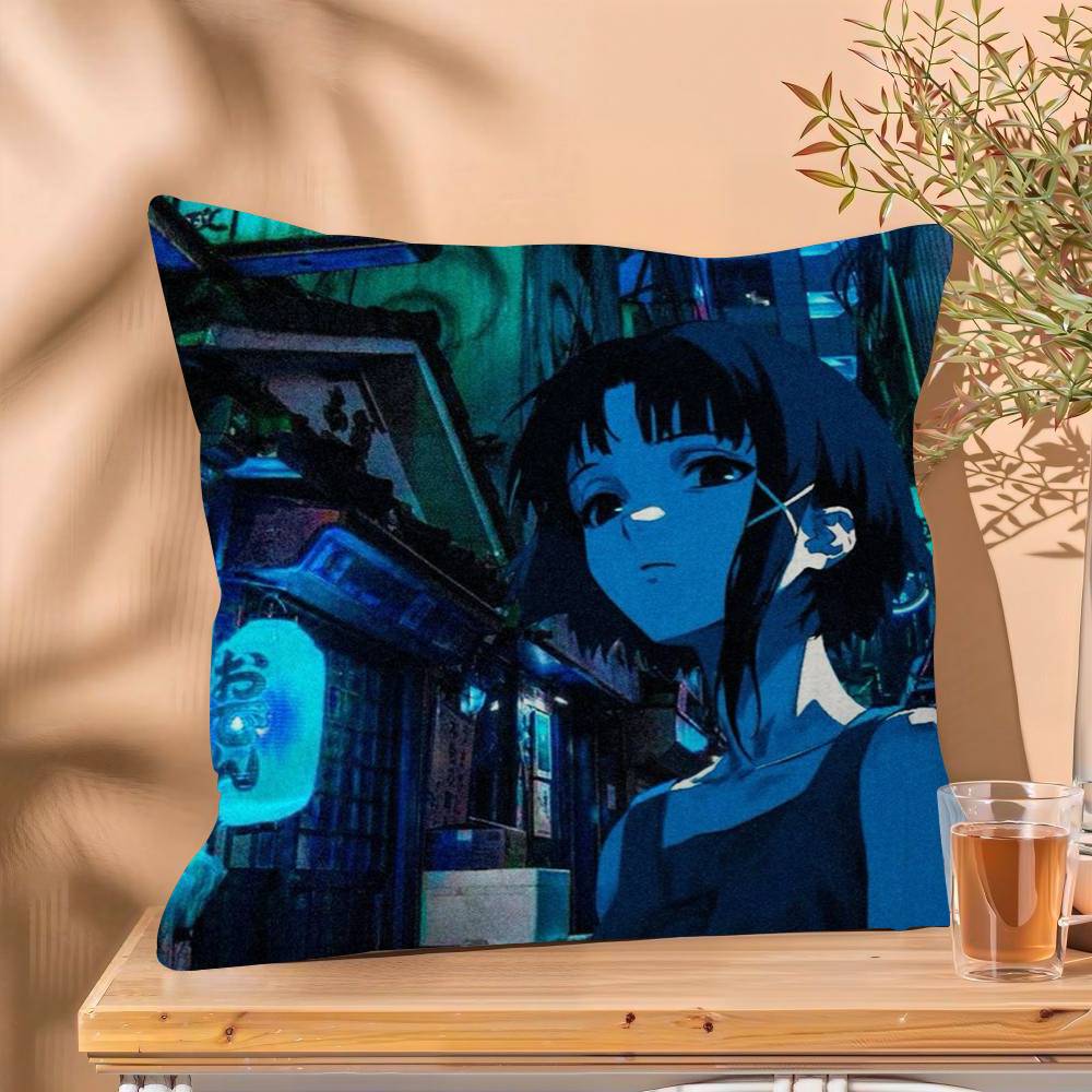 serial experiments lain Pillow Gift Home Office Decoration Bedroom Sofa Car Cushion Cover case 45x45